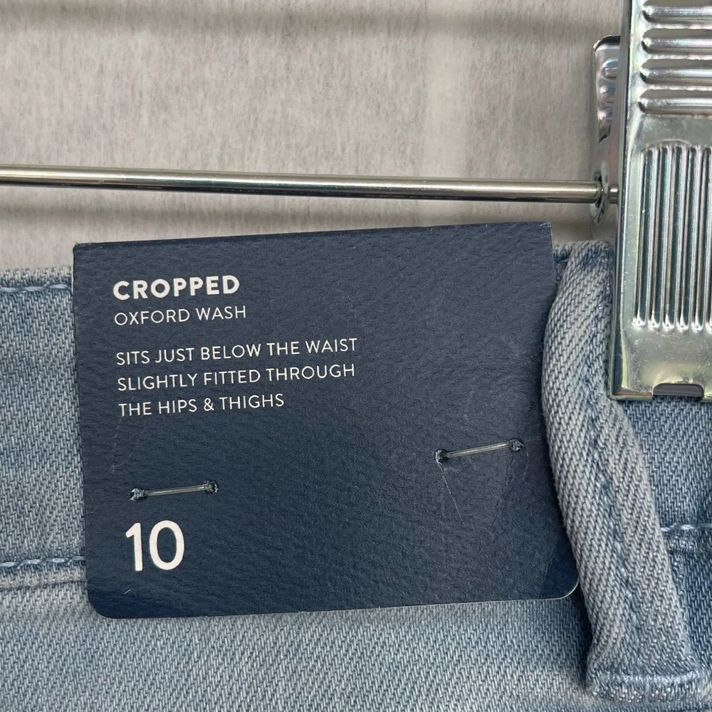 NWT J.Jill Denim Light Blue (Oxfordwash) Cropped Ankle Jeans sz 10 - Picture 7 of 10